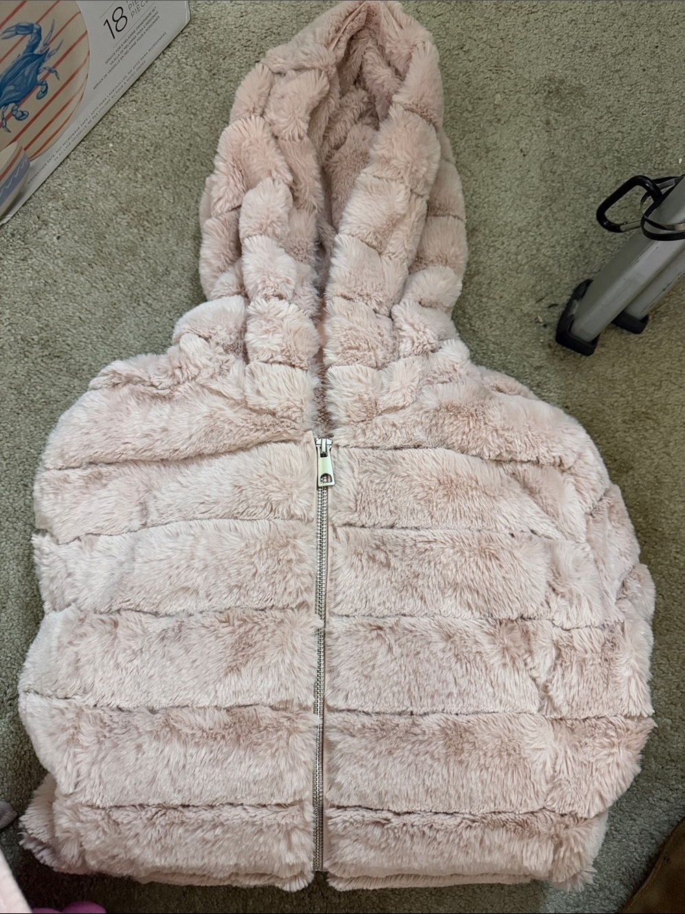 Plush Hooded Jacket - Blush Pink
